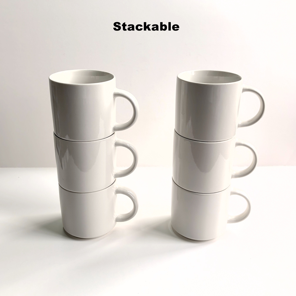 ReadStar 6個入りスタッカブルピュアホワイトセラミッ - Sublimation Mug White のレビューと価格
