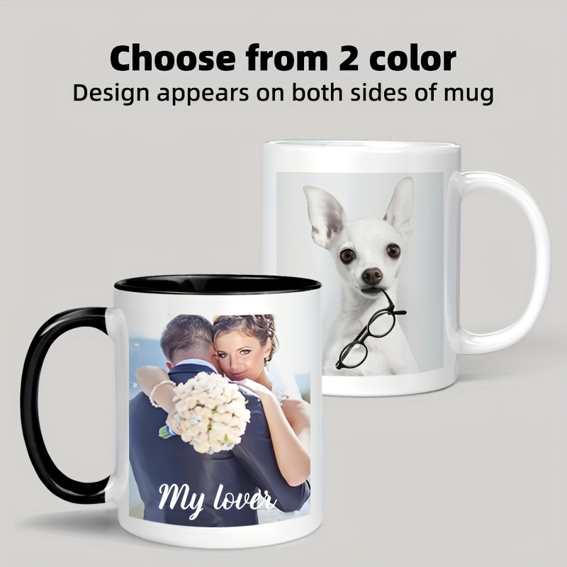 カスタム写真＆テキスト/ロゴ入りマグカップ - 11オンスコ - Sublimation Mug White のレビューと価格