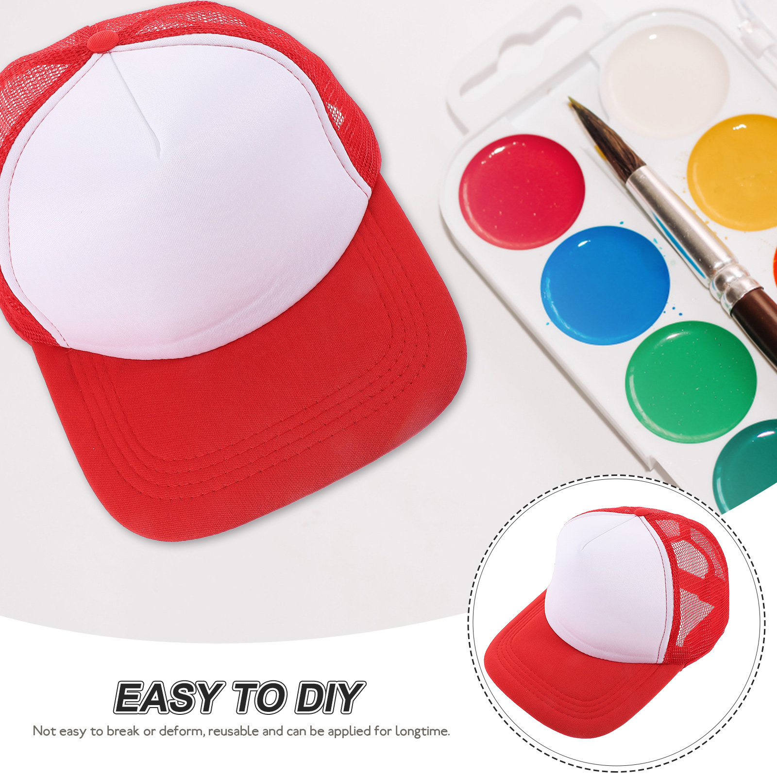 10個入り メッシュ素材の野球帽、無地のDIYキャップ、昇華 - Hat Sublimation Blank のレビューと価格