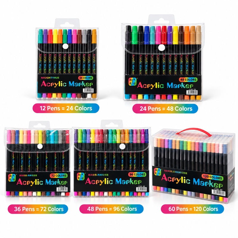 2色アクリル絵の具マーカー 24/48/72/96/120色 - Copic Marker Classic のレビューと価格