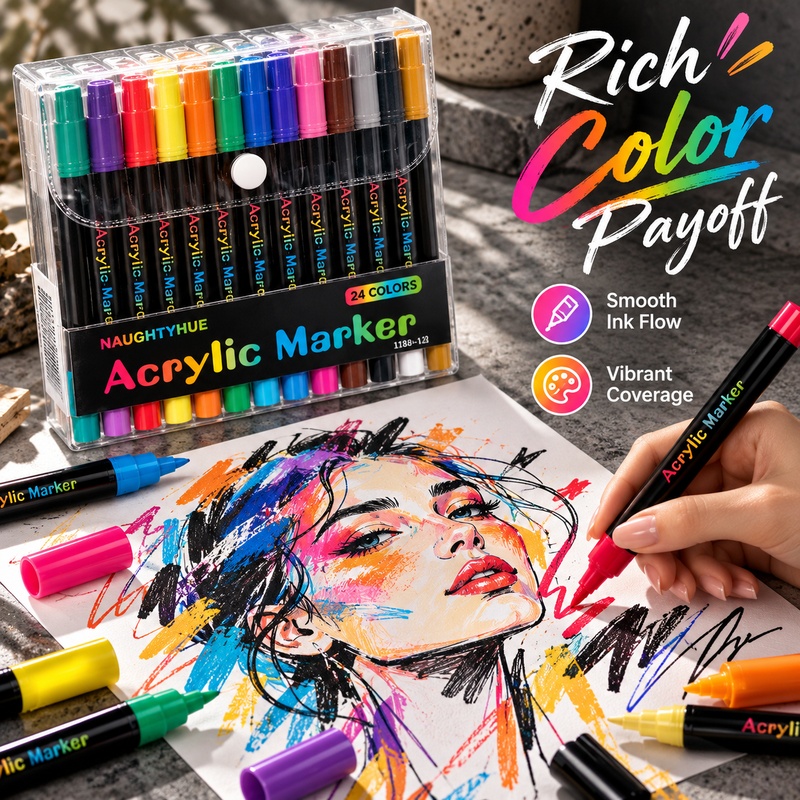 2色アクリル絵の具マーカー 24/48/72/96/120色 - Copic Marker Classic のレビューと価格